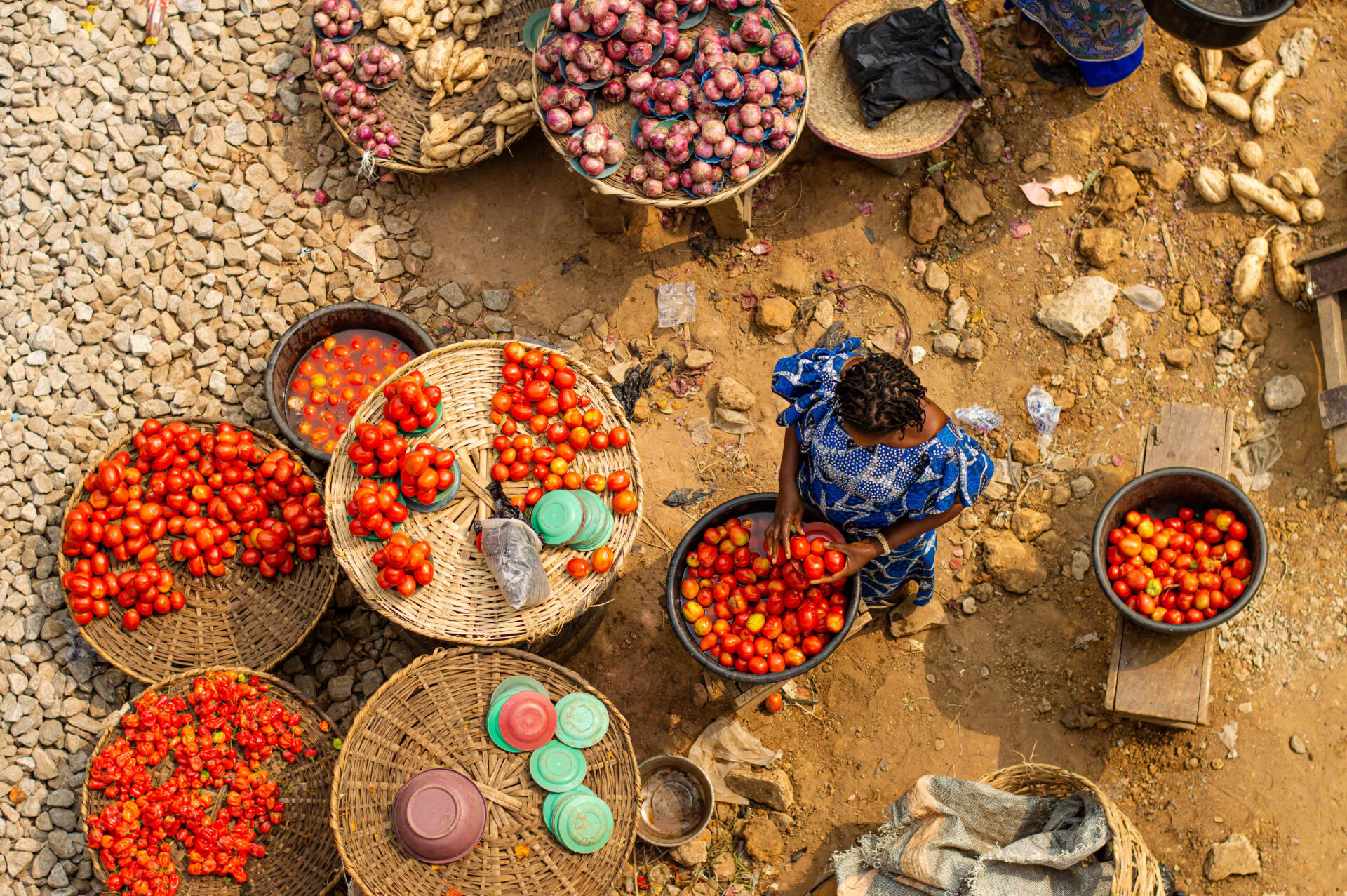 Lanscape,Of,A,Typical,African,Market